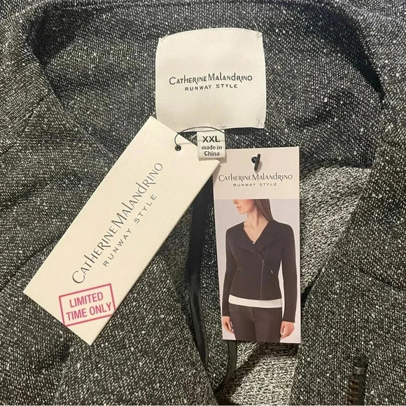 Catherine Malandrino The Runway Style Jacket Marled Gray Women Size XXL - Picture 7 of 9